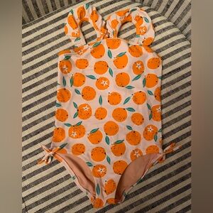 NWT J. Crew Crewcuts Girls' ruffle one-piece swimsuit with UPF 50+ size 4-5
